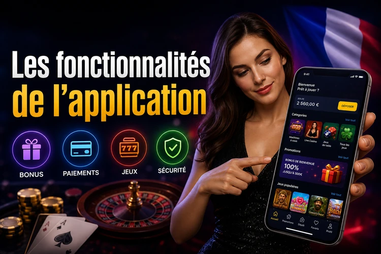 Les fonctionnalités de l'application