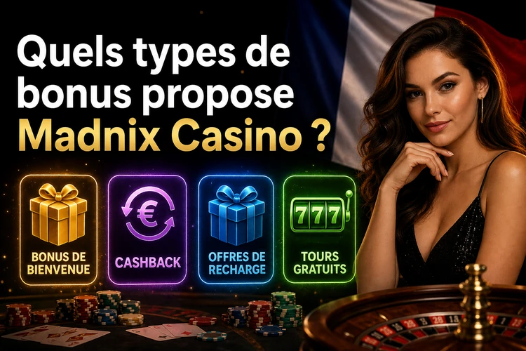 Quels types de bonus propose Madnix Casino ?